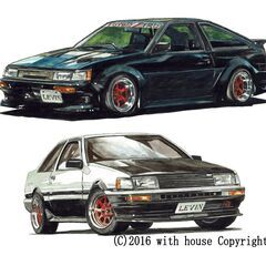 NC-391 TOYOTA カローラレビンAE86 限定版画 直...