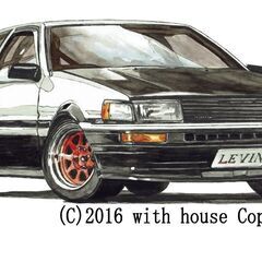 NC-393 TOYOTA カローラレビンAE86 限定版画 直...