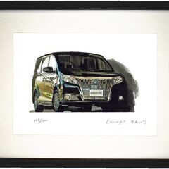 NC-395 TOYOTA エスクァイア 限定版画 直筆サイン有 額装済 作家 平右ヱ門の画像