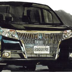 NC-395 TOYOTA エスクァイア 限定版画 直筆サイン有 額装済 作家 平右ヱ門の画像