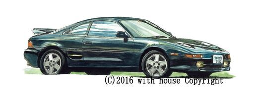 NC-399 TOYOTA MR-Ⅱ 限定版画 直筆サイン有 額装済 作家 平右ヱ門