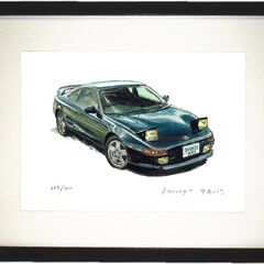 NC-400 TOYOTA MR-Ⅱ 限定版画 直筆サイン有 額装済 作家 平右ヱ門の画像