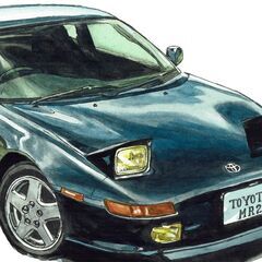 NC-400 TOYOTA MR-Ⅱ 限定版画 直筆サイン有 額装済 作家 平右ヱ門の画像