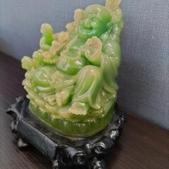 七福神　翡翠　置物　オブジェ　2体セット