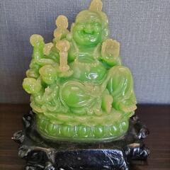 七福神　翡翠　置物　オブジェ　2体セット