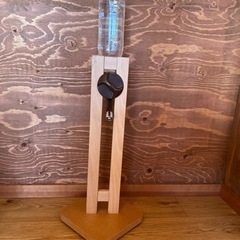 日本製 ペット用　木製 ウォータースタンド給水器 ドッグ水入れ ...