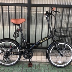 ?折りたたみ自転車?6段、カゴ付き！ほぼ新車です✨