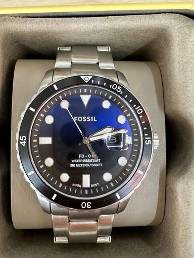 FOSSIL FB-01 三針デイト ステンレススチールウォッチ　リサイクルショップ宮崎屋住吉店　24.3.26ｋ