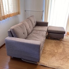 【差し上げます】ソファ3人掛け＋オッマンの画像