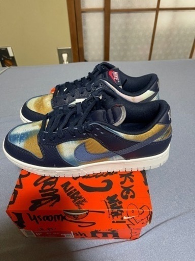 靴/バッグ Nike Dunk Low Graffiti "Navy/Yellow"