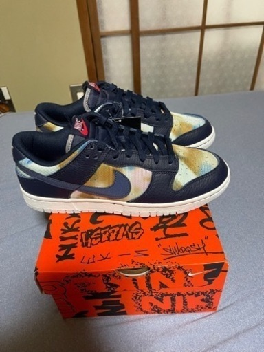 靴/バッグ Nike Dunk Low Graffiti "Navy/Yellow"