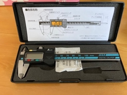【新同品】シンワ　多機能デジタルノギスmini ケース付き