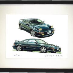 NC-401 TOYOTA MR-Ⅱ限定版画 直筆サイン額装済●作家平右ヱ門 NC-401 TOYOTA MR-Ⅱ 限定版画 直筆サイン有 額装済 作家 平右ヱ