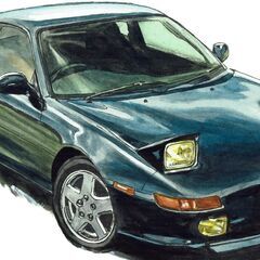 NC-401 TOYOTA MR-Ⅱ 限定版画 直筆サイン有 額装済 作家 平右ヱ門の画像