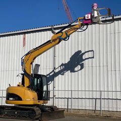 【U-0049】CAT 308DCR-2 油圧ショベル ユンボ グラップル フォーク アタッチメント 1000h 五本配管 ブレーカー配管 往復配管 A/C 8ｔクラスの画像