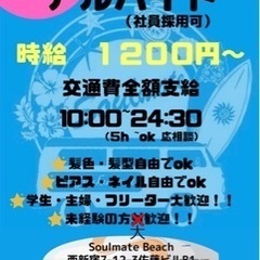時給1200円〜 居酒屋スタッフ急募‼️履歴書不要の画像