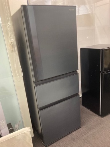 【中古品】M76 TOSHIBA ノンフロン冷凍冷蔵庫 GR-S33SC(KZ) 326L 68kg 2021年製