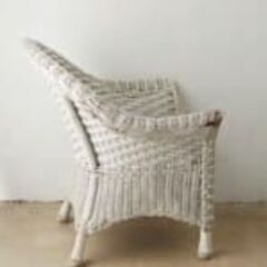 ラタンソファ　ホワイトの画像