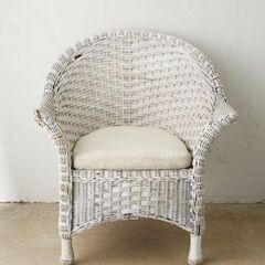 ラタンソファ　ホワイトの画像