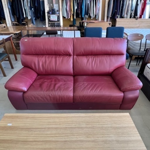 2人掛け ソファ レッド