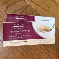 ハーゲンダッツ  引き換え券