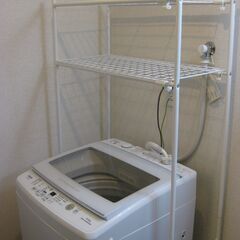 【受け渡し予定確定しました】AQUA 全自動洗濯機 GVシリーズ ホワイト AQW-GV70J [7.0kg ・美品・静音]　+ランドリーラックの画像