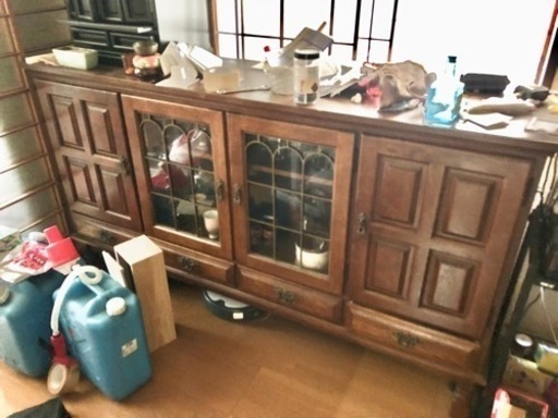 桜の木　アンティーク　サイドボード　キャビネット