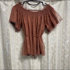 nice claup ドットチュールブラウスの画像