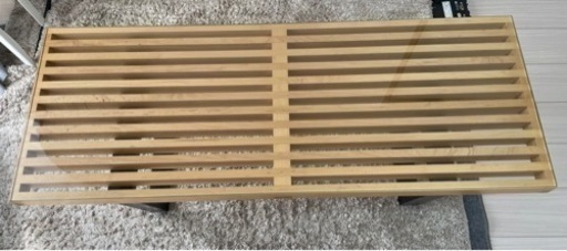 ネルソンベンチ　120サイズ　リプロダクト品(ガラス天板付き)