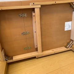 【受け渡し完了】ダイニングテーブル☆便利なエクステンション式の画像