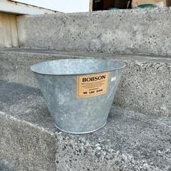 ジーンズショップ　BOBSON　ボブソン　ブリキ　バケツ　古道具古雑貨