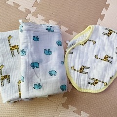 エイデンアンドアネイ　おくるみ&エプロンセットの画像