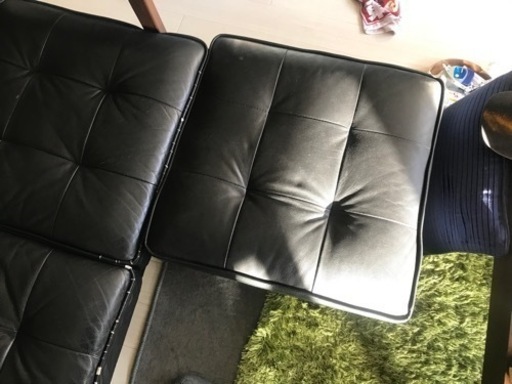 ニトリ　3シーターソファー　オットマン有