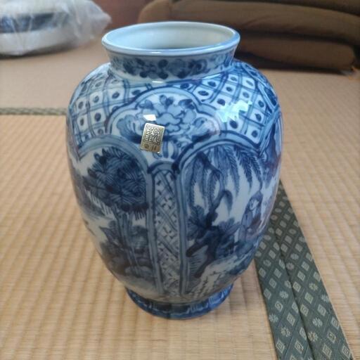 有田焼　間取り山水　染付