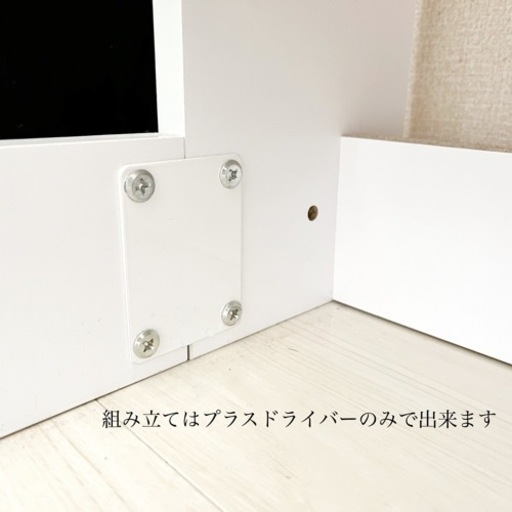 【受渡者決定】マットレス付き　棚・コンセント付きダブルベッド
