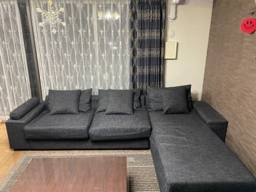 [値下げ]Armoniaカウチソファ　3人掛けＬ字