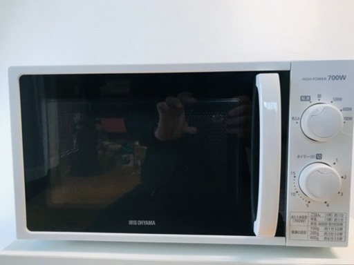 【決まりました】アイリスオーヤマ 電子レンジ 2021年製 美品✨17L ターンテーブル 単機能 700W 出力6段階 ホワイト IMG-T177-6-W