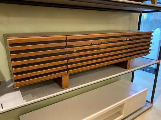 宇都宮でオシャレな家具を探すなら『オトワリバース！』シギヤマ家具 テレビボード W1400 ブラウン テレビ台 ローボード リビング家具 中古品