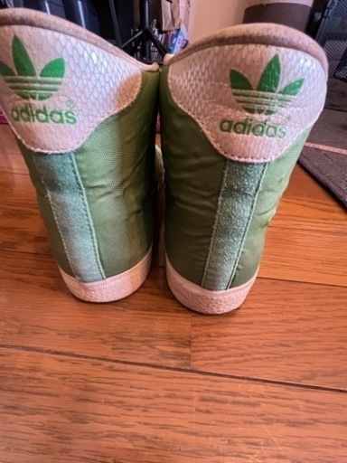 超レア！アディダス　デッドストックミドルカットスニーカー緑　27.0cm 1〜2回着用のみのほぼ新品！