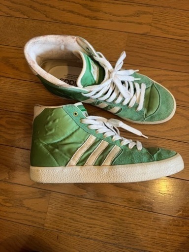 超レア！アディダス　デッドストックミドルカットスニーカー緑　27.0cm 1〜2回着用のみのほぼ新品！