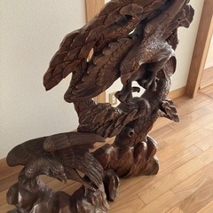 商談中　木彫り　衝立の画像