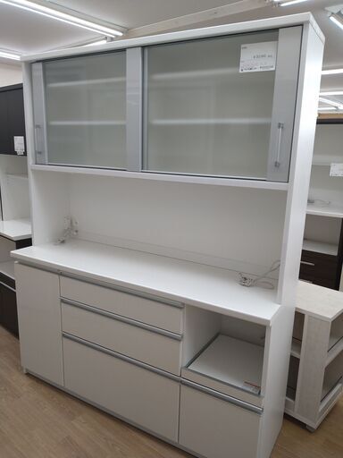 ★ジモティ割あり★ 泉洋化工 食器棚 ホワイト H200×W161×D50 クリーニング済み KJ1218