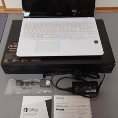 《売却済》【PC】 美品VAIO Fit 15E VJF151C01N（ホワイトボディ）MS Office付