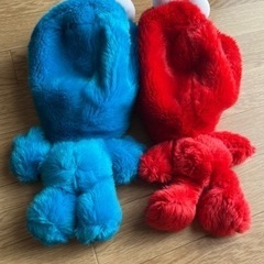 USJ購入　エルモ　クッキーモンスター　かぶり物の画像