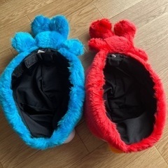 USJ購入　エルモ　クッキーモンスター　かぶり物の画像