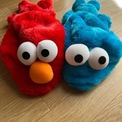 USJ購入　エルモ　クッキーモンスター　かぶり物の画像