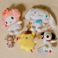 未使用 ぬいぐるみ５点 サンリオ スヌーピー キューピー