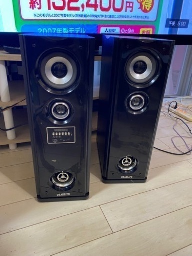DEARLIFE タワー型ウーファー内蔵ダブルスピーカー