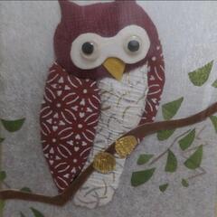 フクロウ　壁掛けの画像