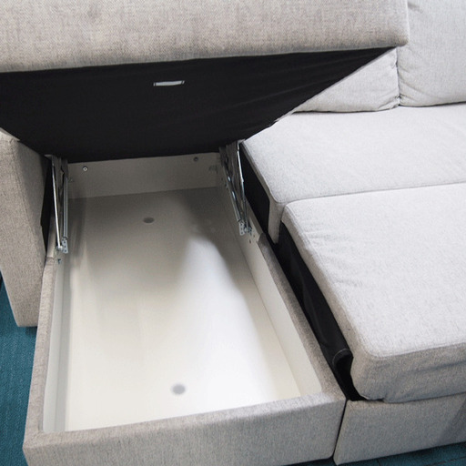 良品 ニトリ 布張りカウチソファベッド ノアーク (KA58)